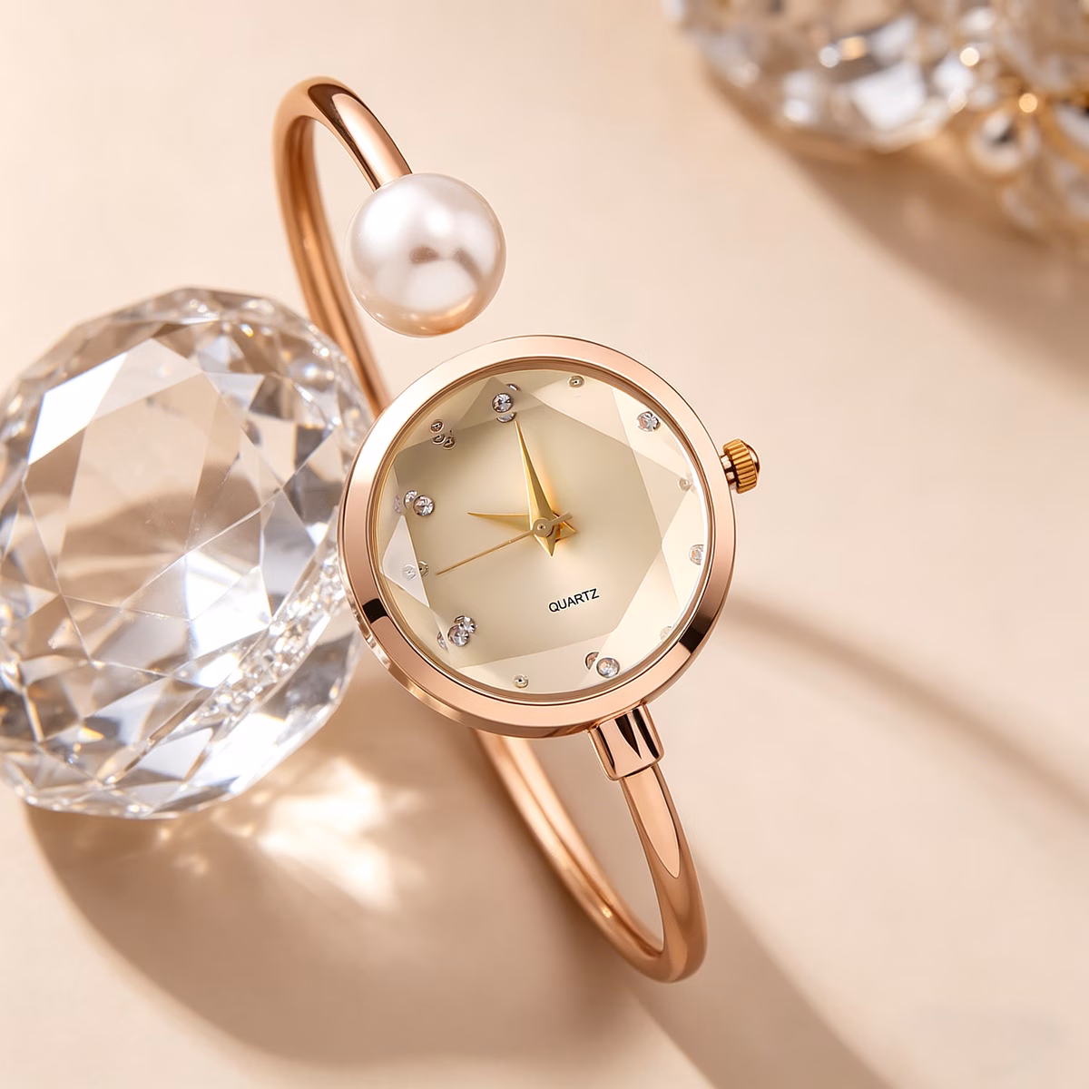  Rhinestone Bracelet Women's Watch