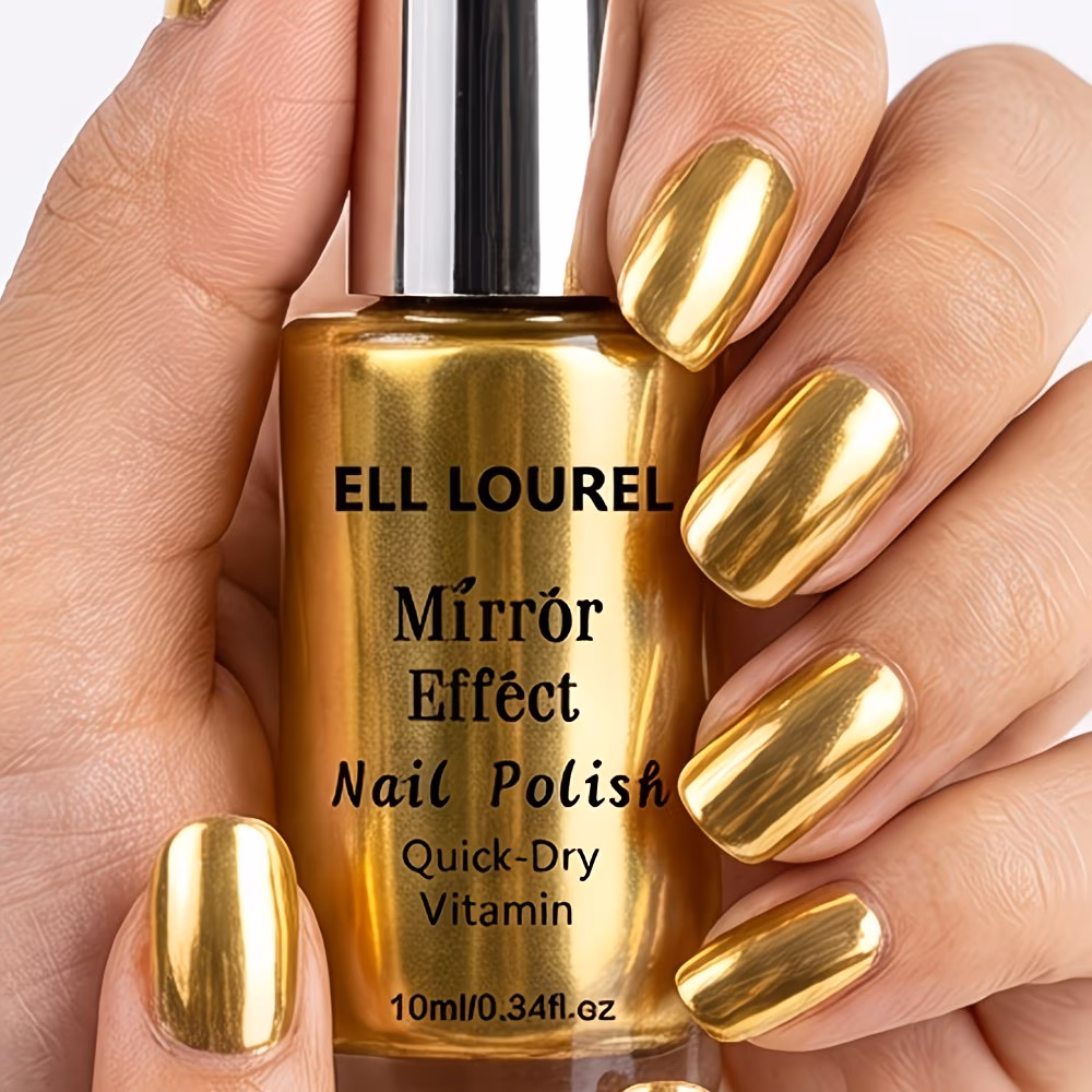  Mirror Metallic Golden Nail Polish