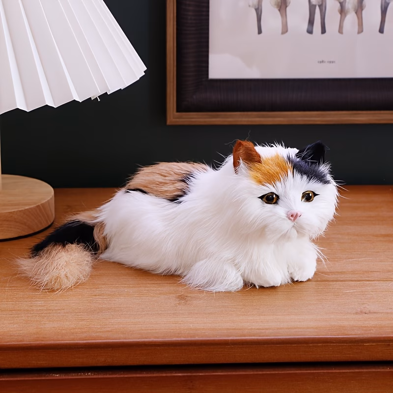 Adorable And Realistic Cat Figurine