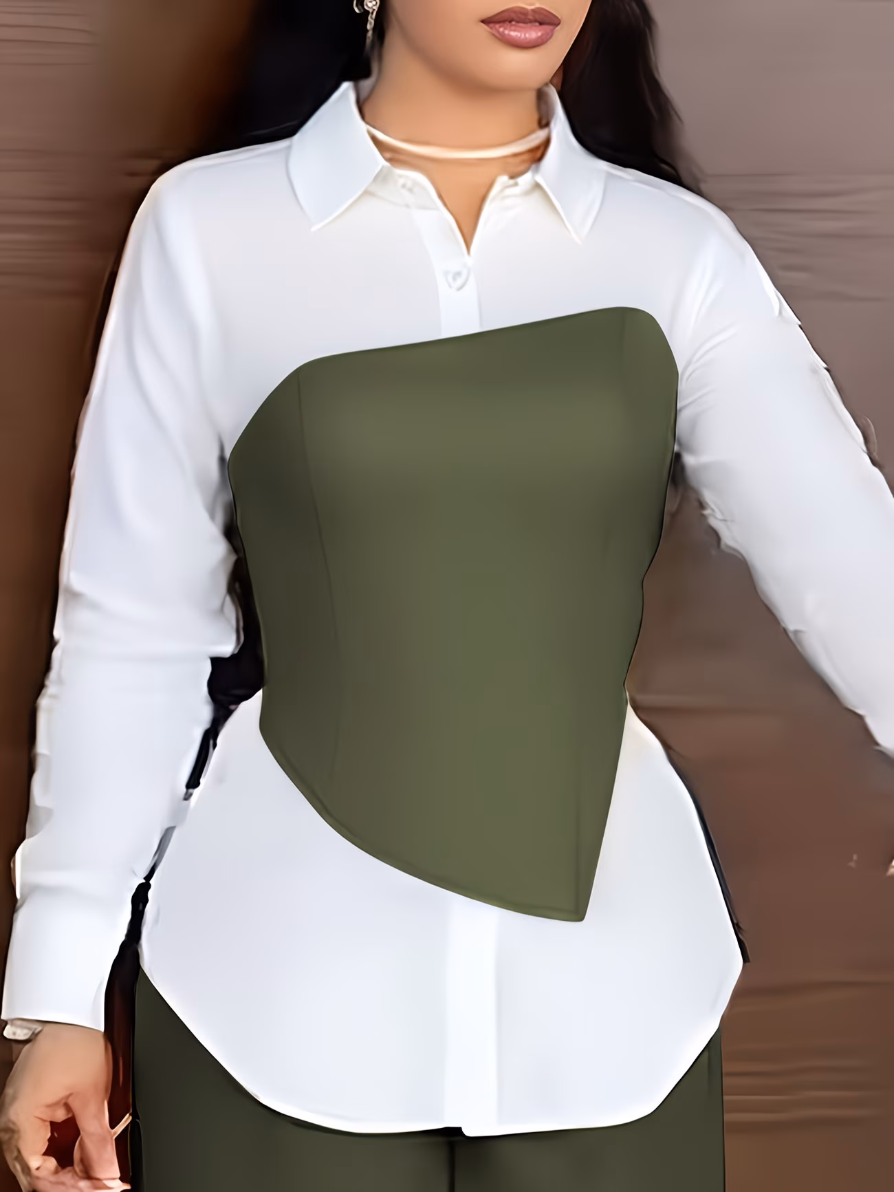  Camisole Collar Shirt And Long Pants