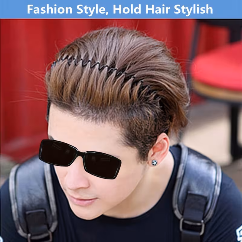 Black Wave Metal Headband 