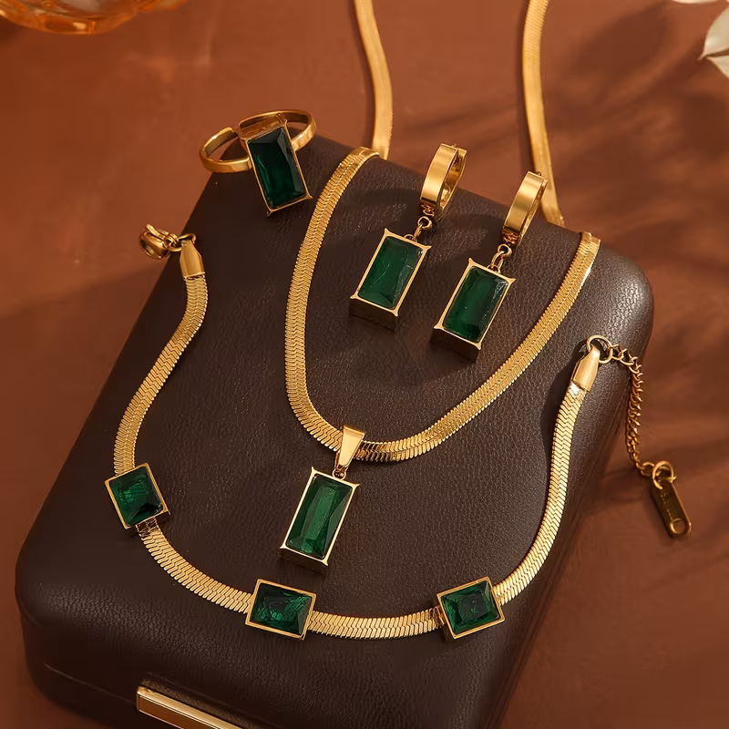 Necklace + Earrings + Ring + Bracelet 