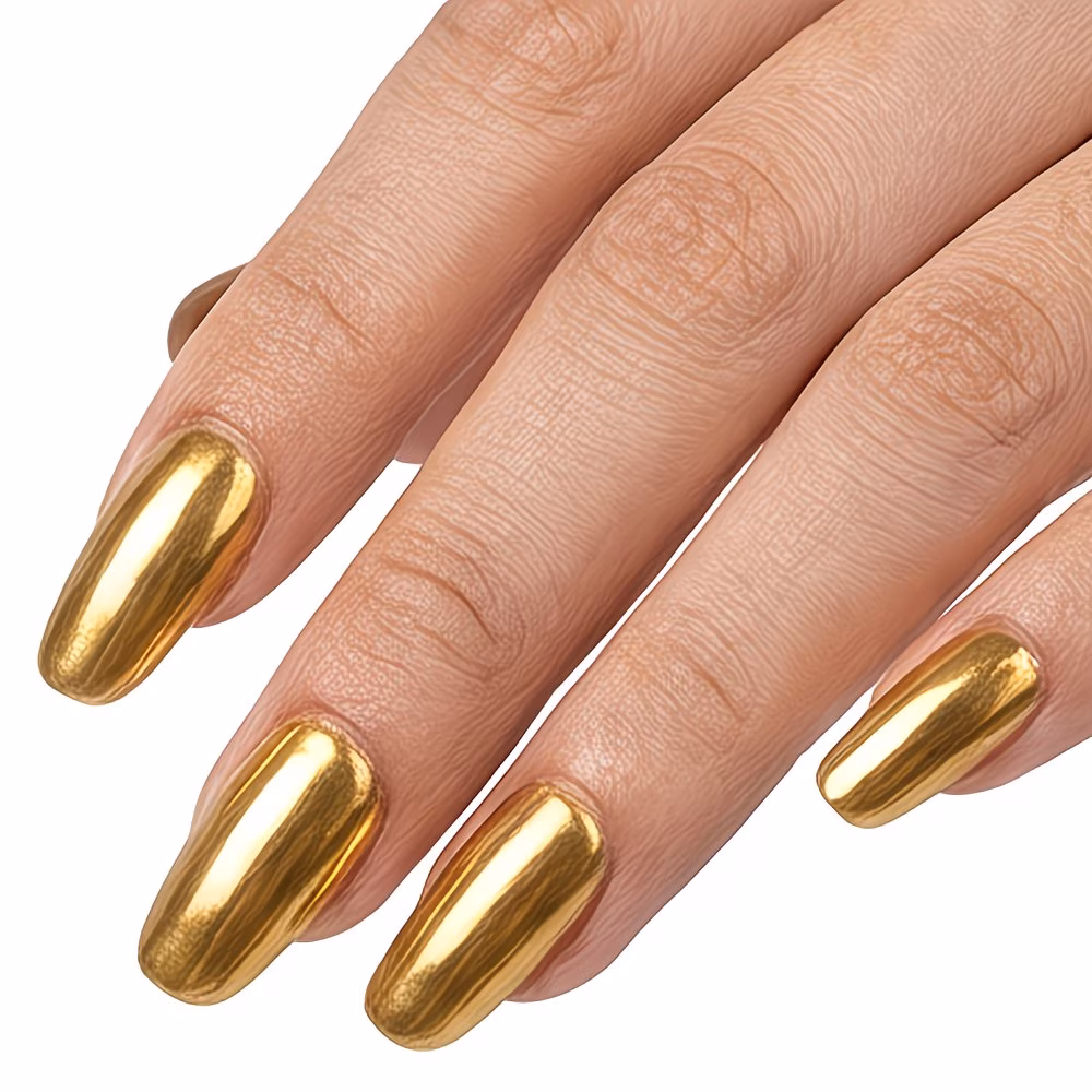  Mirror Metallic Golden Nail Polish