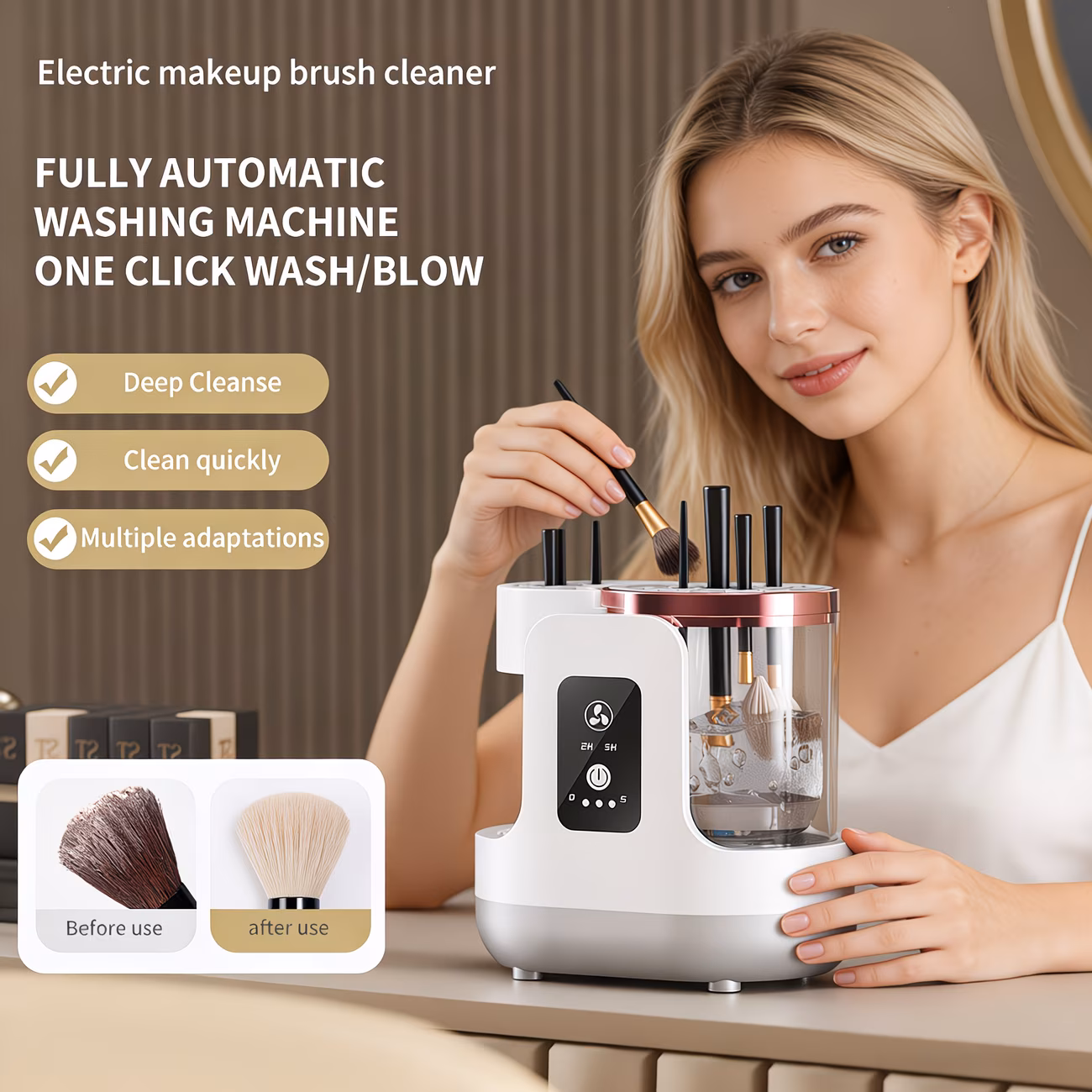 Electric Makeup Brush Dryer And Cleaner