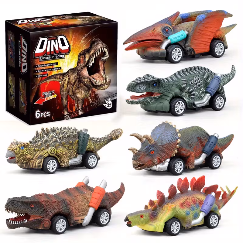 Dinosaur Slewing Toy Car Set