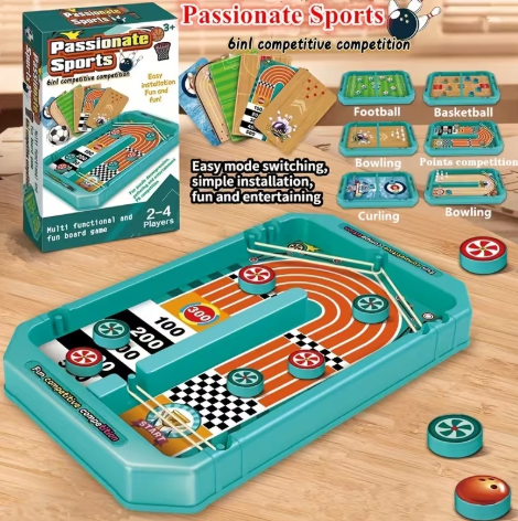 Fun 6-in-1 Board Game Board