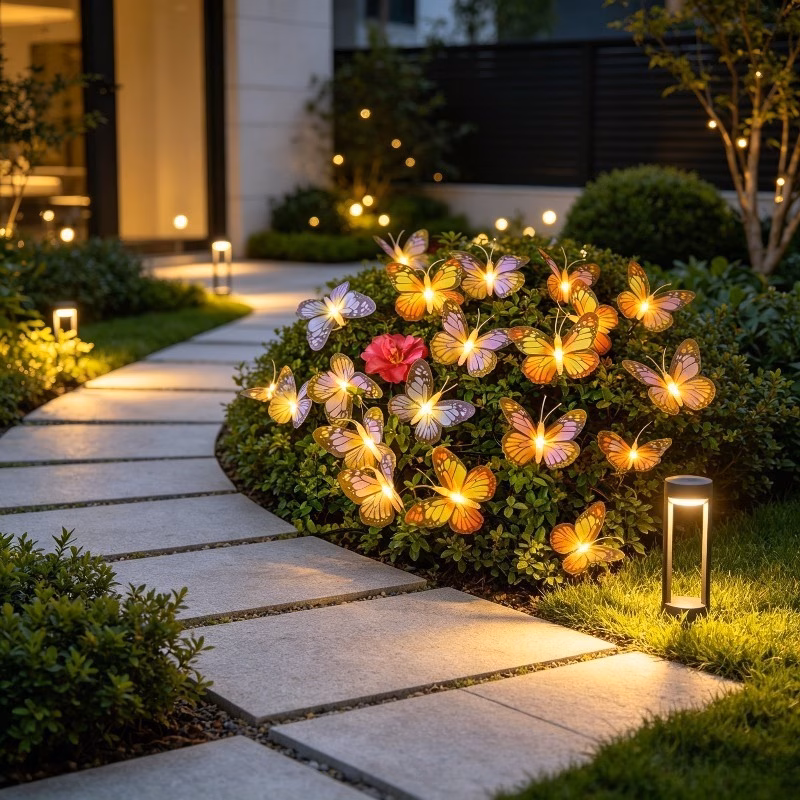 Solar Butterfly String Lights