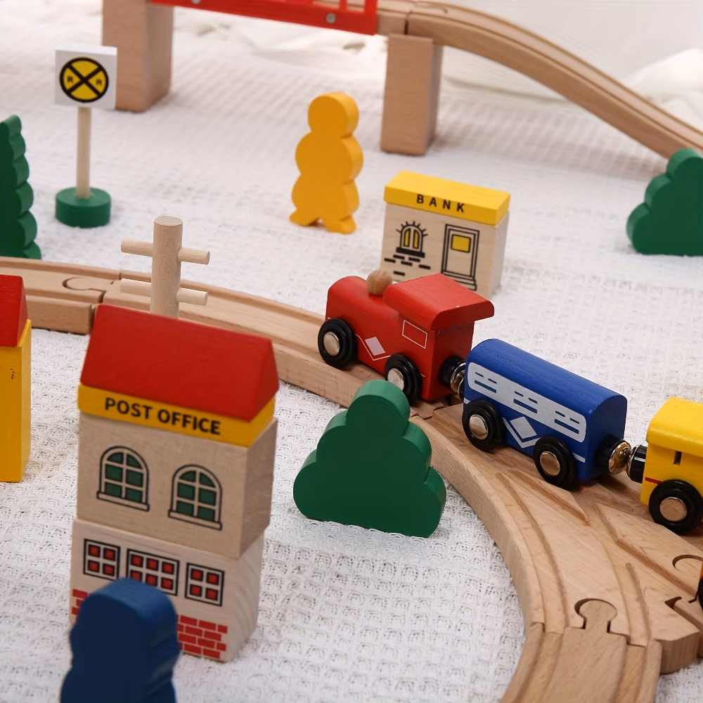 Wooden Train Track Toy