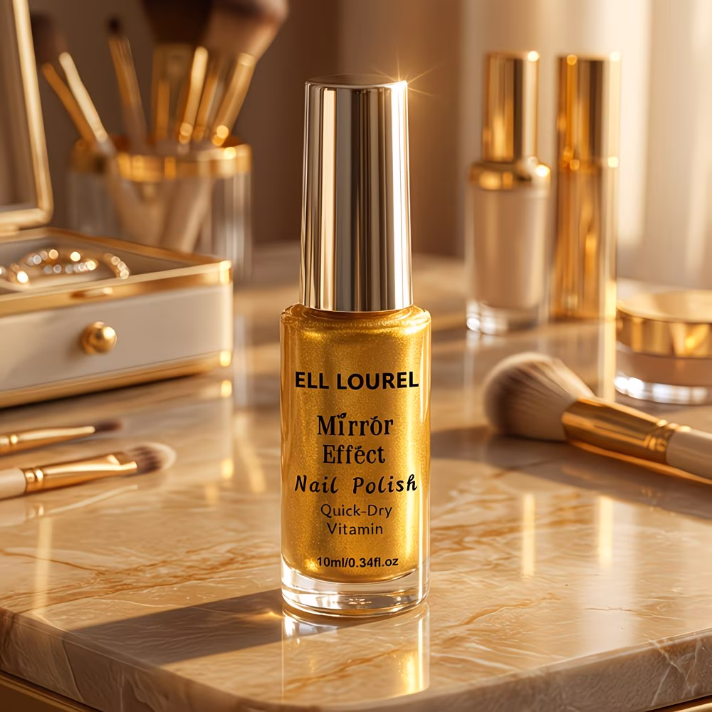  Mirror Metallic Golden Nail Polish