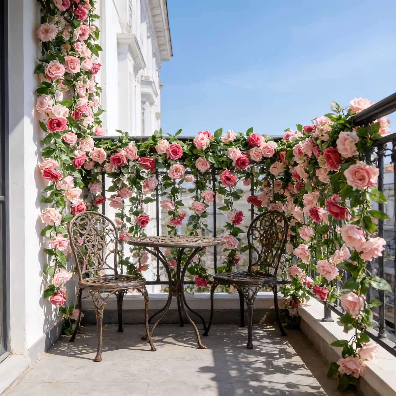 Two-Color Rose Artificial Flower Vines
