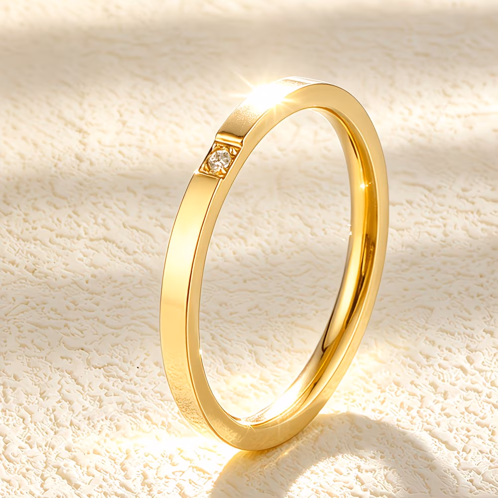  Gold-plated Stackable Rings