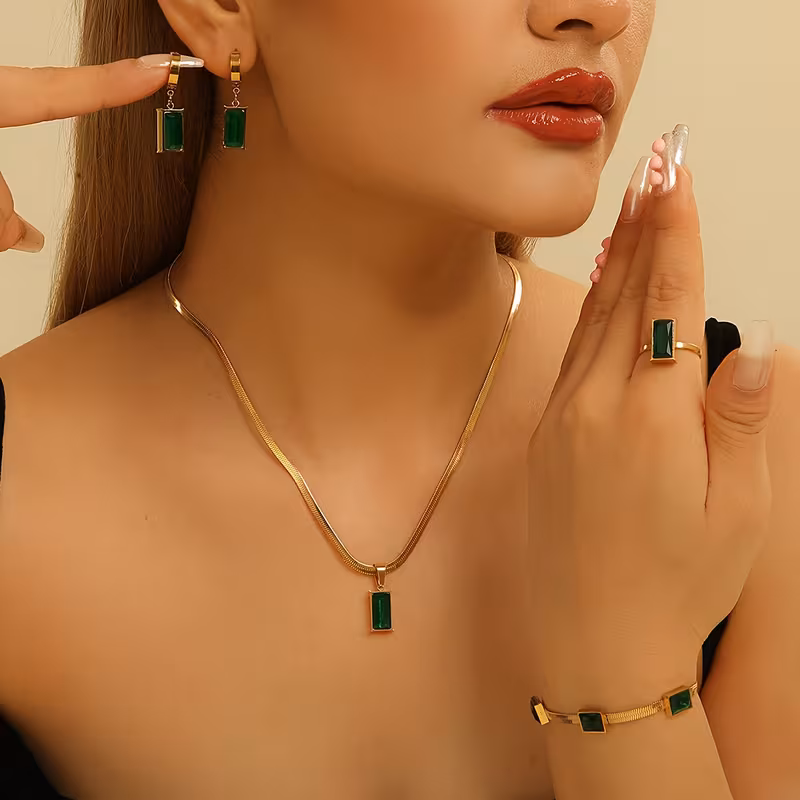 Necklace + Earrings + Ring + Bracelet 