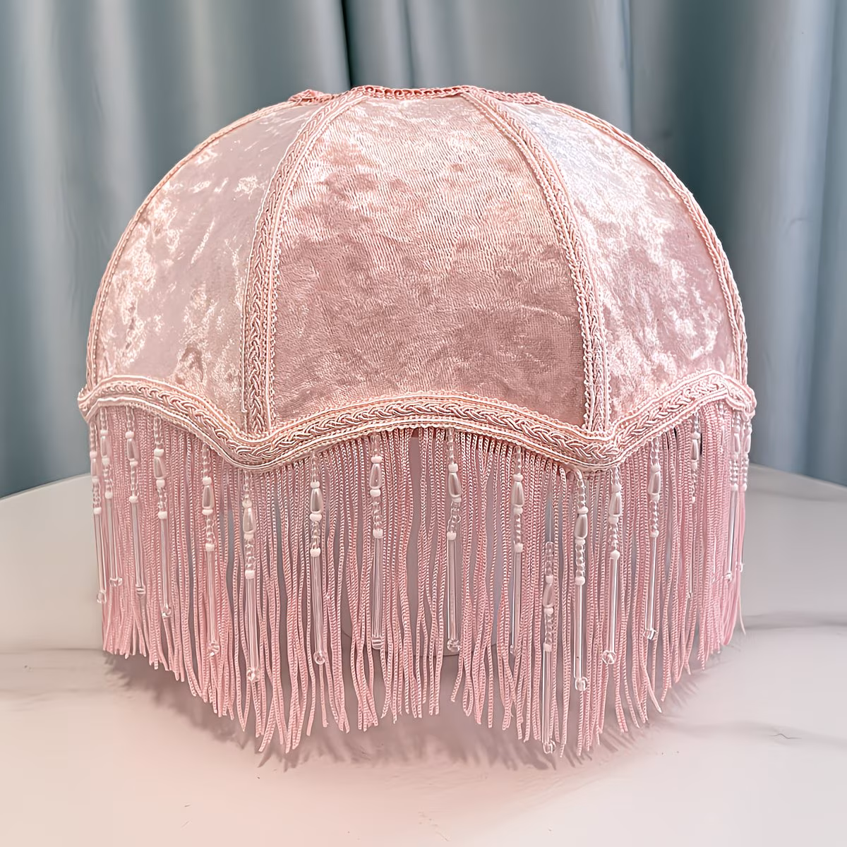 Light Pink Tassel Lampshade