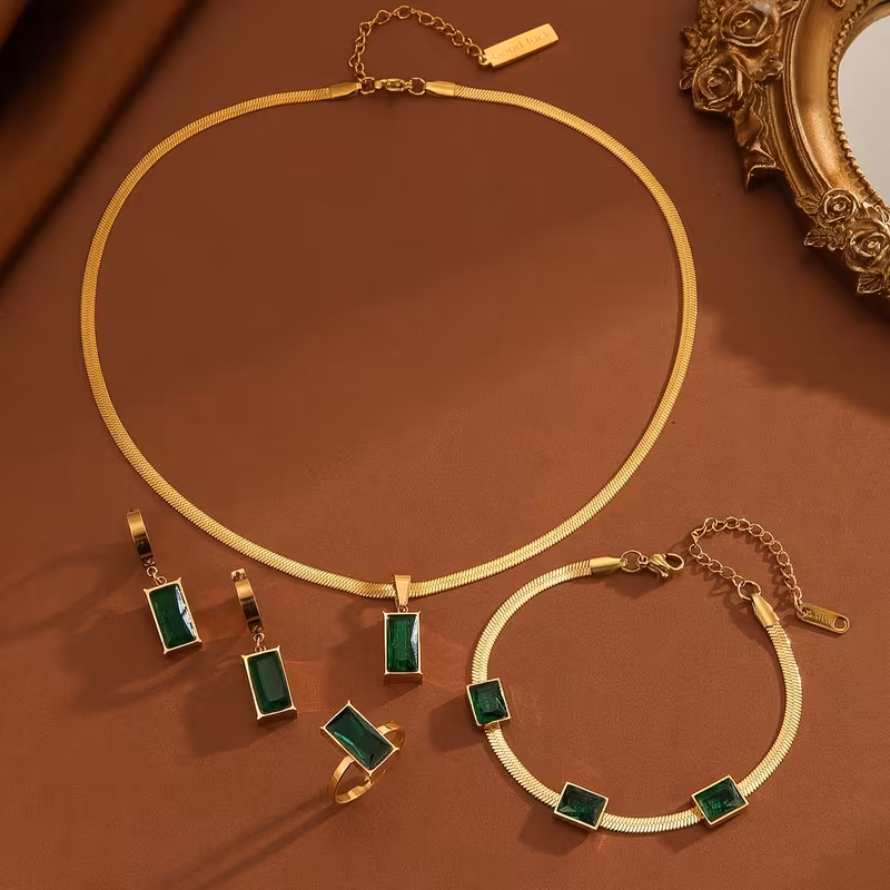 Necklace + Earrings + Ring + Bracelet 