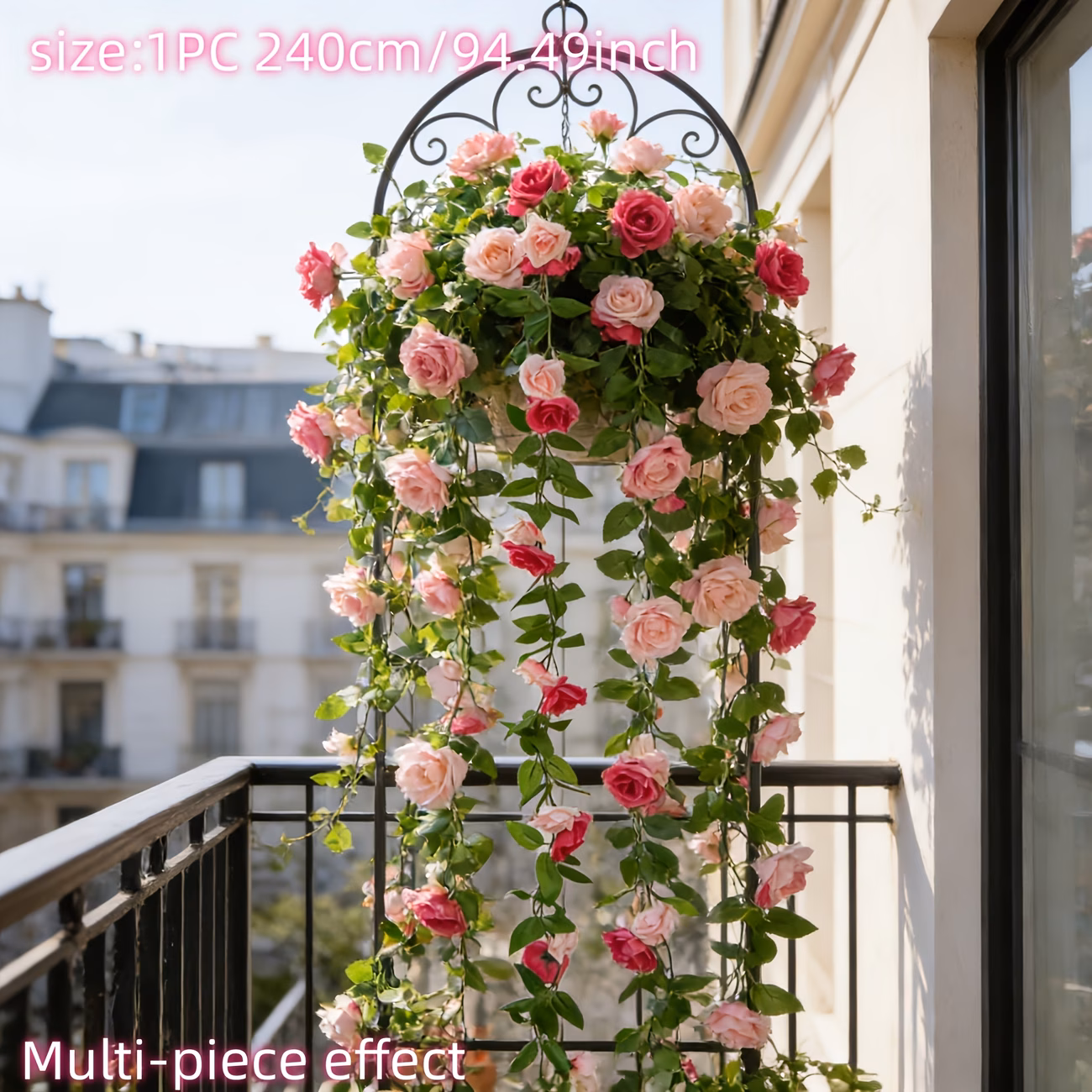 Two-Color Rose Artificial Flower Vines