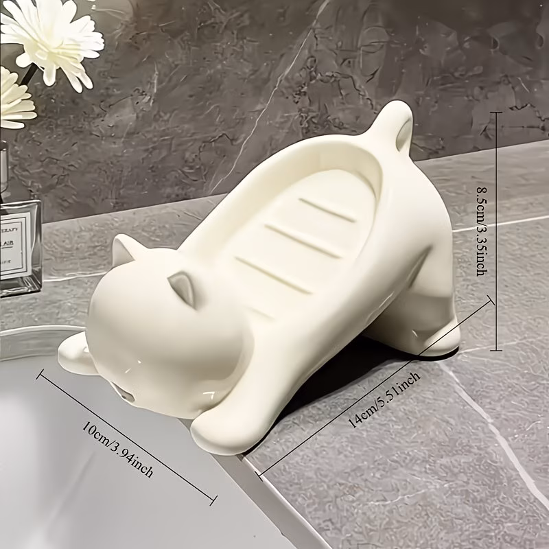 Cat-Shaped Soap Dish