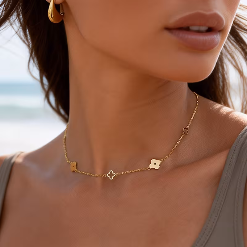 Stainless Steel Gold-Plated Necklace