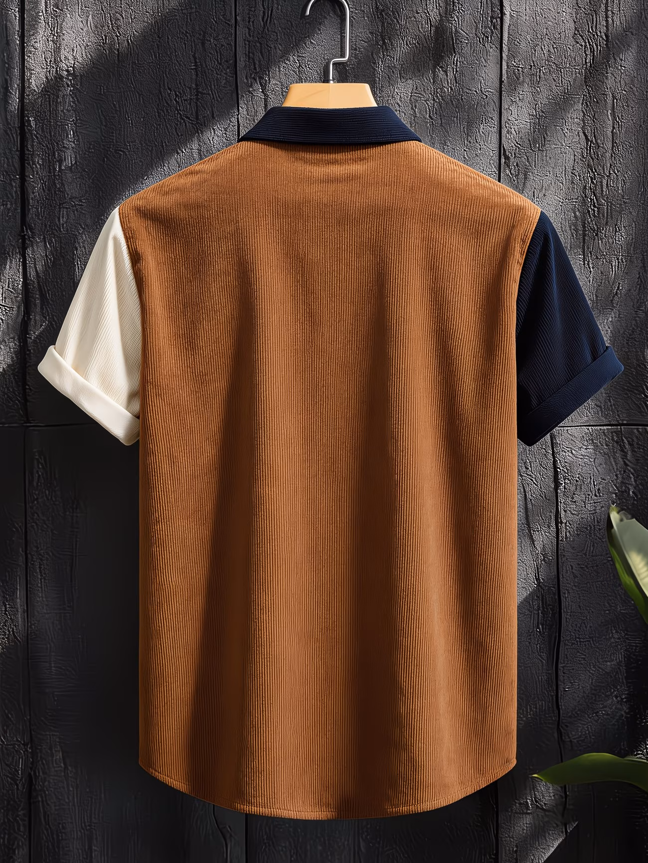  Patchwork Short-Sleeve Shirt