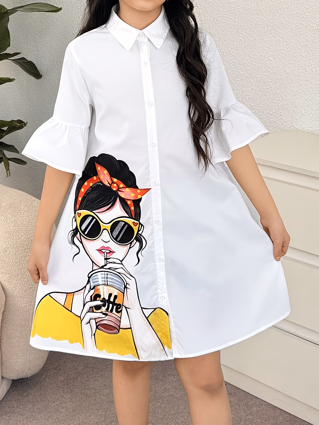  Loose Shirt Dress