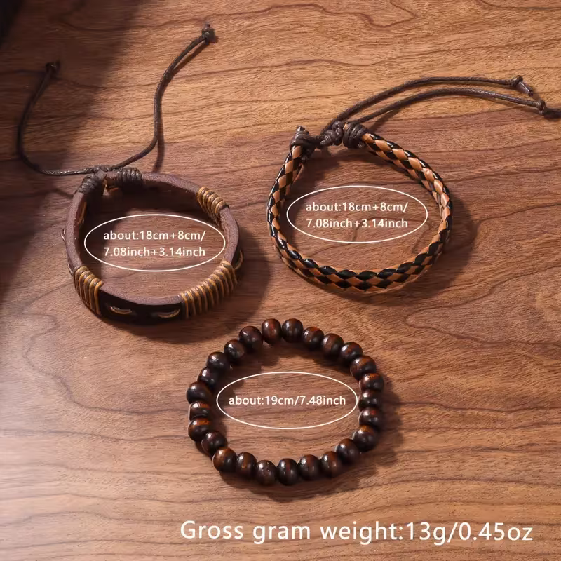  Watch and Braided Bracelet Combo Set