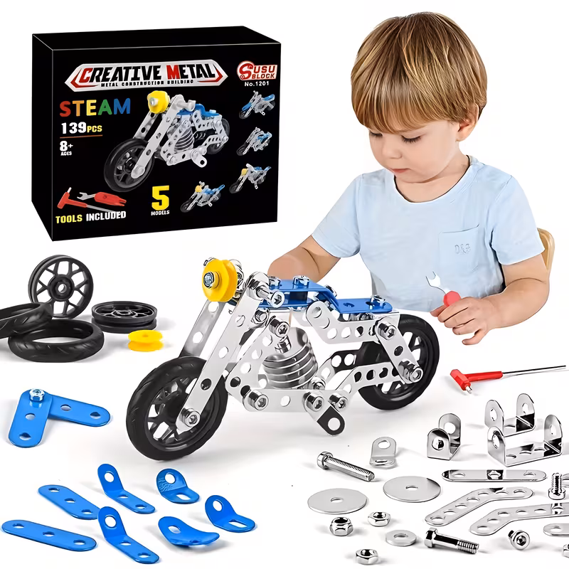 Erector Set Motorcycle Stem Building Toys 