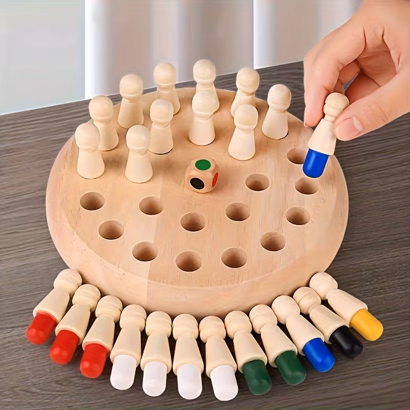 Educational Wooden Memory Matching Game 