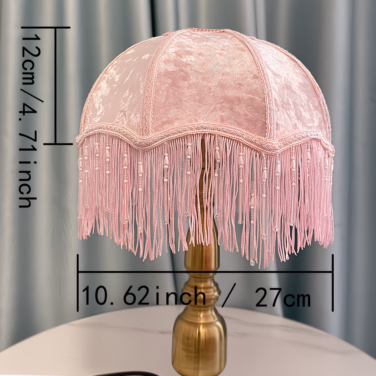 Light Pink Tassel Lampshade