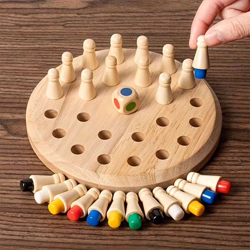 Educational Wooden Memory Matching Game 