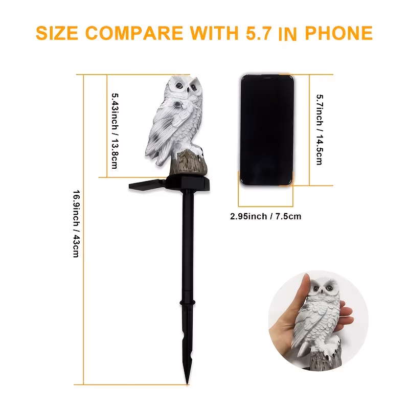  Solar Owl Garden Light