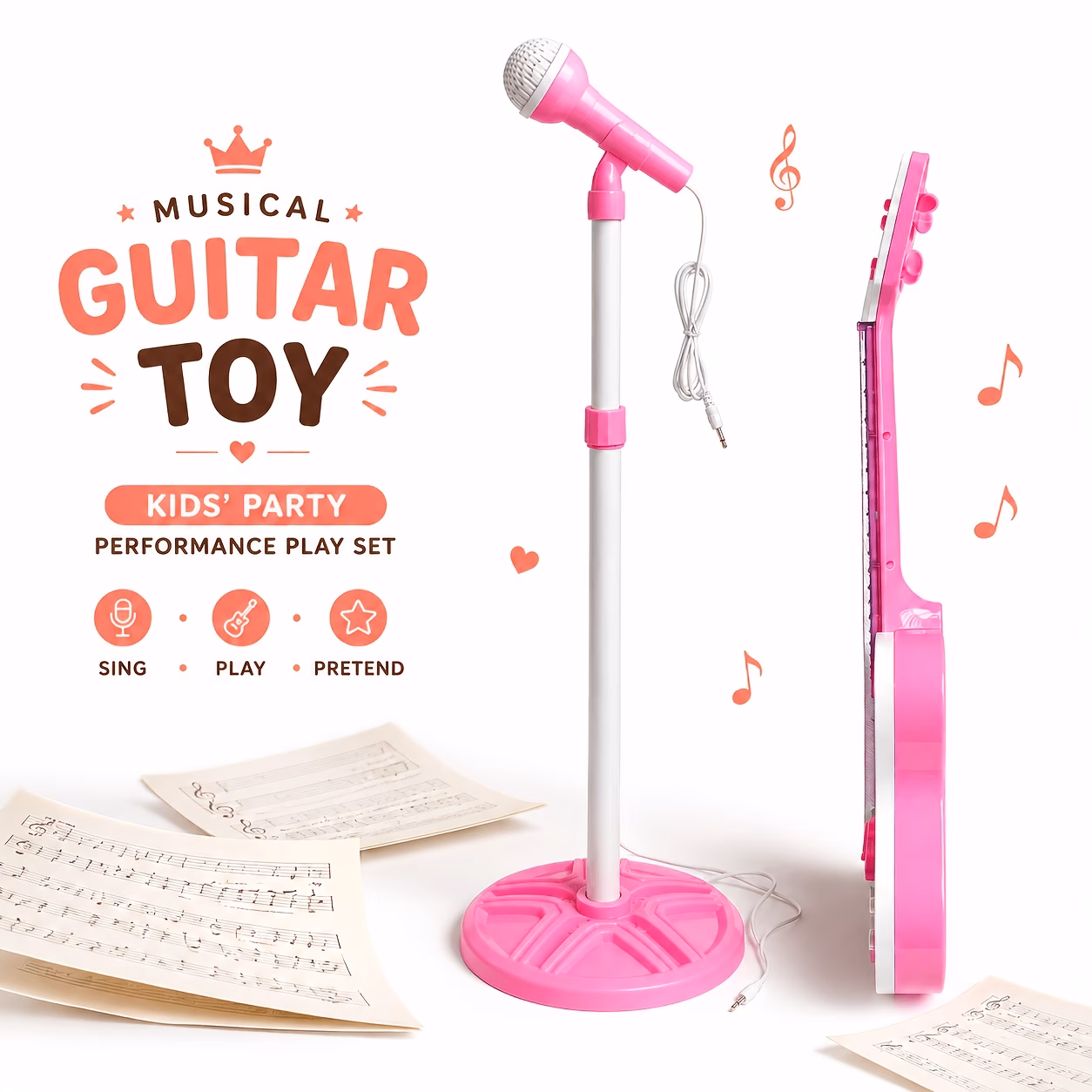 Kids Guitar And Microphone Set