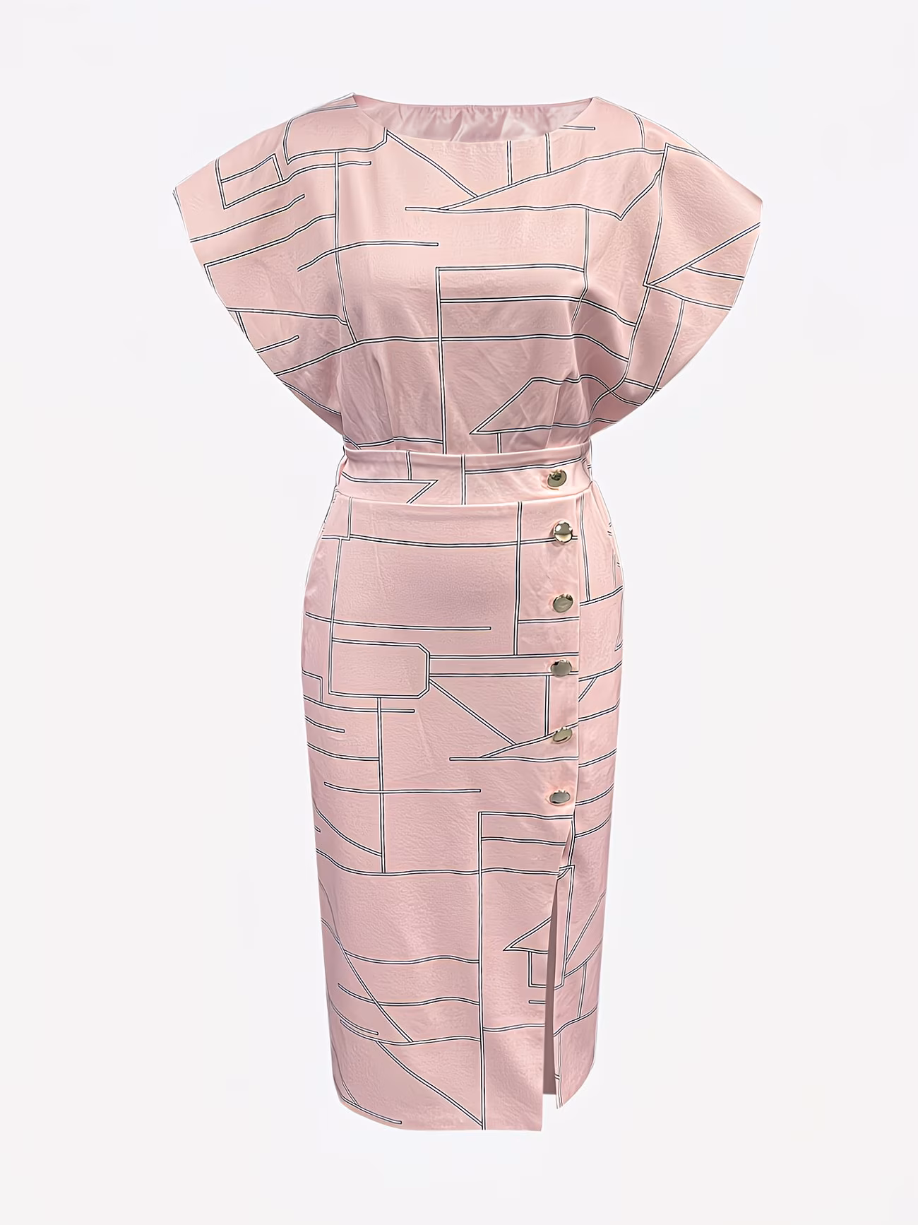  Women's Dress with Geometric Print